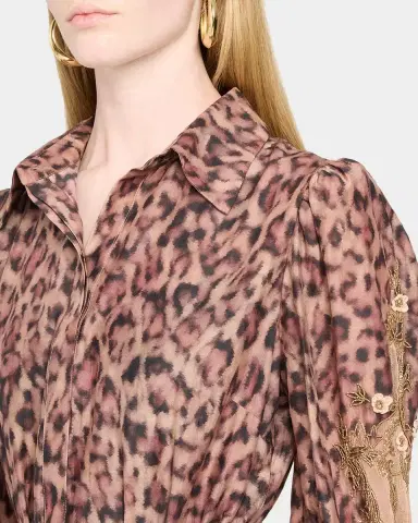 Kobi Halperin Jordy Beaded Animal-Print Midi Dress | Thumbnail 5 Kobi Halperin Jordy Beaded Animal-Print Midi Dress | Thumbnail 5