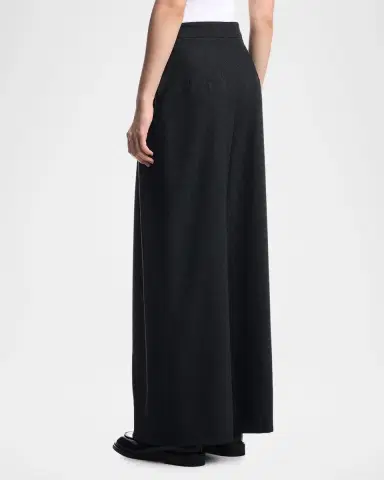 Emporio Armani Pleated Wide-Leg Flannel Palazzo Trousers | Thumbnail 3 Emporio Armani Pleated Wide-Leg Flannel Palazzo Trousers | Thumbnail 3