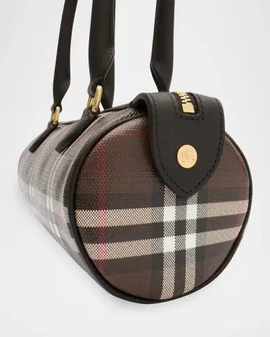 Burberry Mini Check Barrel Shoulder Bag | Thumbnail 4 Burberry Mini Check Barrel Shoulder Bag | Thumbnail 4