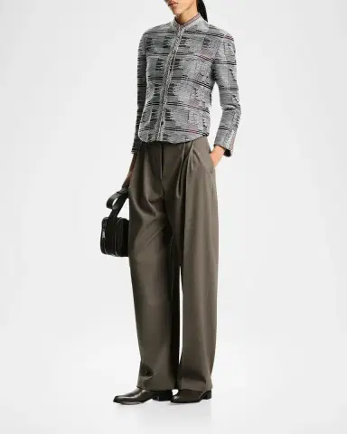 Emporio Armani Geometric Jacquard Blazer | Thumbnail 2 Emporio Armani Geometric Jacquard Blazer | Thumbnail 2