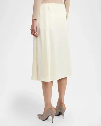 Jil Sander Side Paneled Wool Sable Midi Skirt | Thumbnail 3 Jil Sander Side Paneled Wool Sable Midi Skirt | Thumbnail 3