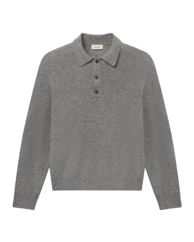 Frame Men's Boiled Wool Polo Sweater | Thumbnail 1 Frame Men's Boiled Wool Polo Sweater | Thumbnail 1