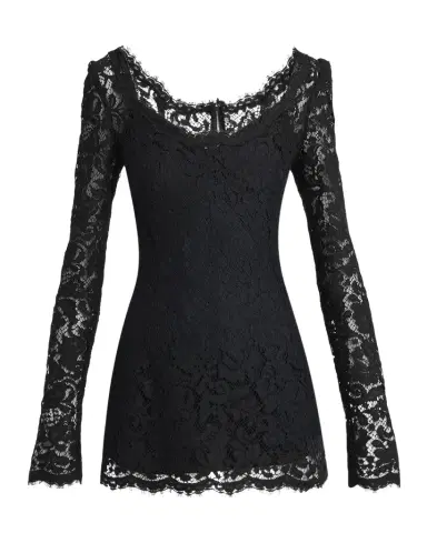 Dolce & Gabbana Long-Sleeve Lace Mini Dress | Thumbnail 1 Dolce & Gabbana Long-Sleeve Lace Mini Dress | Thumbnail 1
