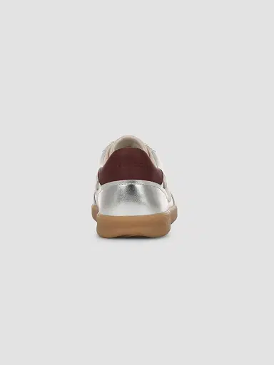 Vince Women's Oasis Leather Low-Top Sneakers - Silver Flax | Thumbnail 3 Vince Women's Oasis Leather Low-Top Sneakers - Silver Flax | Thumbnail 3