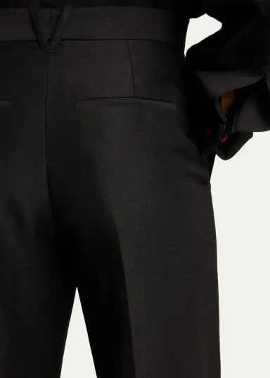Bottega Veneta Men's Wool Mohair Flat-Front Trousers | Thumbnail 5 Bottega Veneta Men's Wool Mohair Flat-Front Trousers | Thumbnail 5