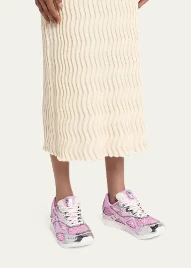 Bottega Veneta Women's Orbit Metallic Net Runner Sneakers | Thumbnail 6 Bottega Veneta Women's Orbit Metallic Net Runner Sneakers | Thumbnail 6