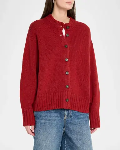 Guest In Residence Cozy Cashmere Crewneck Cardigan | Thumbnail 4 Guest In Residence Cozy Cashmere Crewneck Cardigan | Thumbnail 4
