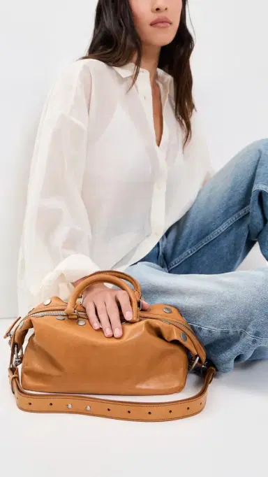 MARGESHERWOOD Dumpling Stud Mini Tote Brown Semi Veg One Size | Thumbnail 3 MARGESHERWOOD Dumpling Stud Mini Tote Brown Semi Veg One Size | Thumbnail 3