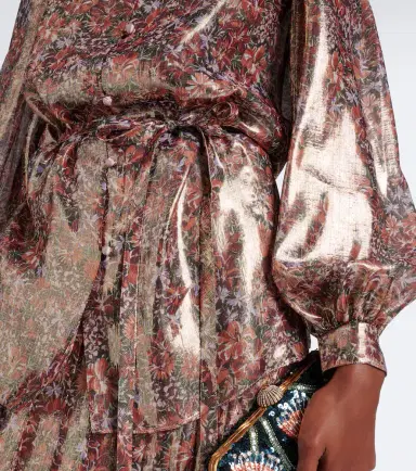 Valentino Floral silk-blend lamé blouse | Thumbnail 2 Valentino Floral silk-blend lamé blouse | Thumbnail 2