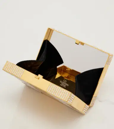 Valentino Garavani Minaumorphe Swarovski-embellished satin clutch | Thumbnail 3 Valentino Garavani Minaumorphe Swarovski-embellished satin clutch | Thumbnail 3