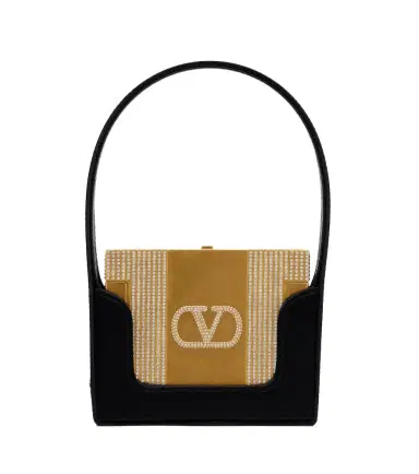 Valentino Garavani Minaumorphe Swarovski-embellished satin clutch | Thumbnail 1 Valentino Garavani Minaumorphe Swarovski-embellished satin clutch | Thumbnail 1