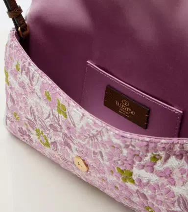 Valentino Garavani DeVain Small floral jacquard shoulder bag | Thumbnail 4 Valentino Garavani DeVain Small floral jacquard shoulder bag | Thumbnail 4