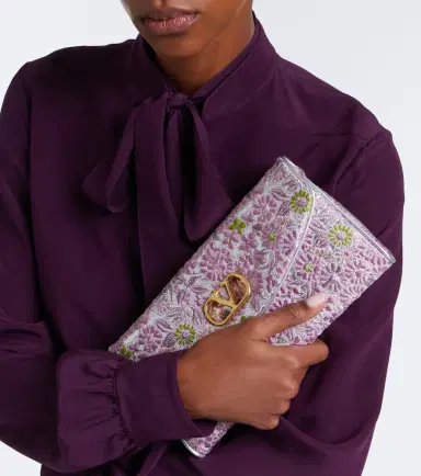 Valentino Garavani DeVain Small floral jacquard shoulder bag | Thumbnail 6 Valentino Garavani DeVain Small floral jacquard shoulder bag | Thumbnail 6