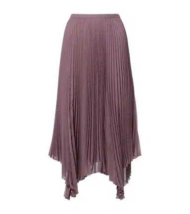 Valentino Asymmetric plissé georgette midi skirt | Thumbnail 1 Valentino Asymmetric plissé georgette midi skirt | Thumbnail 1