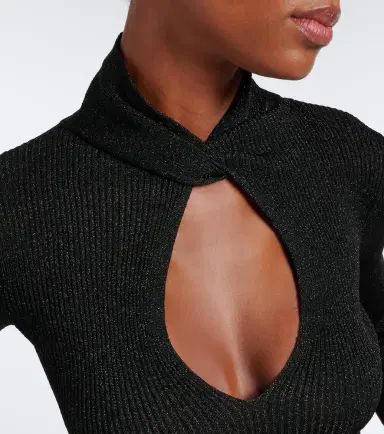 Valentino Cut-out lamé sweater | Thumbnail 4 Valentino Cut-out lamé sweater | Thumbnail 4