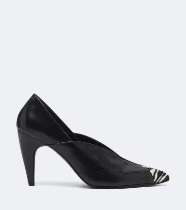 Isabel Marant Luza calf hair-trimmed snake-effect leather pumps | Thumbnail 4 Isabel Marant Luza calf hair-trimmed snake-effect leather pumps | Thumbnail 4