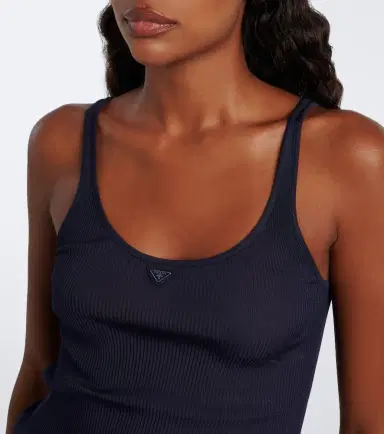 Prada Ribbed-knit silk tank top | Thumbnail 6 Prada Ribbed-knit silk tank top | Thumbnail 6