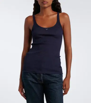 Prada Ribbed-knit silk tank top | Thumbnail 7 Prada Ribbed-knit silk tank top | Thumbnail 7