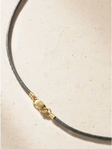 Marisa Klass 18-karat Gold, Moonstone, Rutilated Quartz And Leather Necklace | Thumbnail 3 Marisa Klass 18-karat Gold, Moonstone, Rutilated Quartz And Leather Necklace | Thumbnail 3