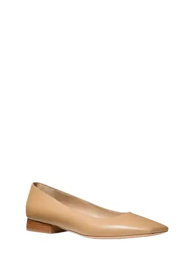Michael Kors Collection Isabella Leather Skimmer Flat in Natural | Thumbnail 1 Michael Kors Collection Isabella Leather Skimmer Flat in Natural | Thumbnail 1