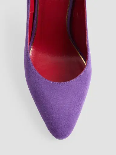 Valentino Garavani Women's Fatale 105MM Suede Pumps - Purple - Size 12 | Thumbnail 6 Valentino Garavani Women's Fatale 105MM Suede Pumps - Purple - Size 12 | Thumbnail 6