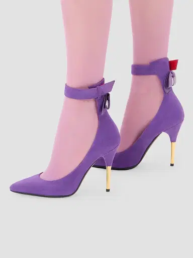 Valentino Garavani Women's Fatale 105MM Suede Pumps - Purple - Size 12 | Thumbnail 7 Valentino Garavani Women's Fatale 105MM Suede Pumps - Purple - Size 12 | Thumbnail 7