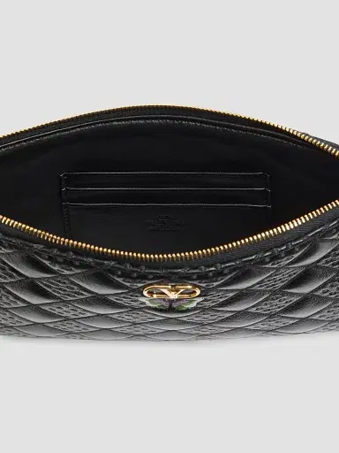 Valentino Garavani Women's Flutterby Clutch in Shiny Nappa Leather - Black | Thumbnail 5 Valentino Garavani Women's Flutterby Clutch in Shiny Nappa Leather - Black | Thumbnail 5