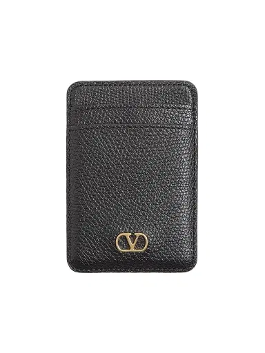 Valentino Garavani Women's Magnetic Cardholder in Grainy Calfskin | Thumbnail 1 Valentino Garavani Women's Magnetic Cardholder in Grainy Calfskin | Thumbnail 1