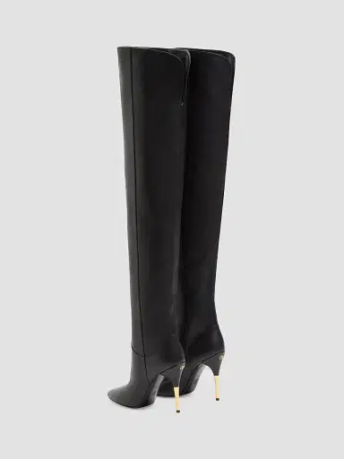 Valentino Garavani Women's Deboot 105MM Over-The-Knee Calfskin Boots - Black - Size 6.5 | Thumbnail 3 Valentino Garavani Women's Deboot 105MM Over-The-Knee Calfskin Boots - Black - Size 6.5 | Thumbnail 3