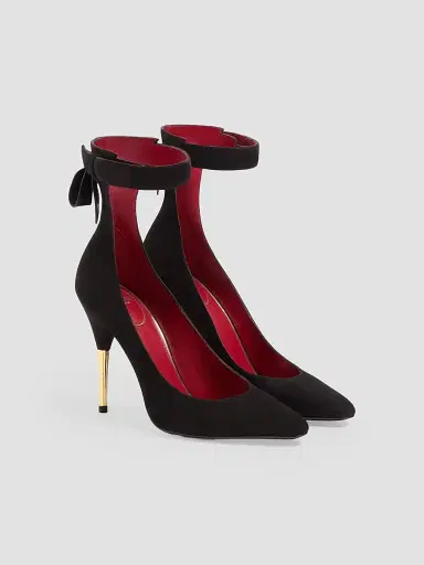 Valentino Garavani Women's Fatale 105MM Suede Pumps - Black - Size 12 | Thumbnail 2 Valentino Garavani Women's Fatale 105MM Suede Pumps - Black - Size 12 | Thumbnail 2