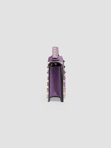 Valentino Garavani Women's Rockstud Wallet with Chain - Purple | Thumbnail 3 Valentino Garavani Women's Rockstud Wallet with Chain - Purple | Thumbnail 3