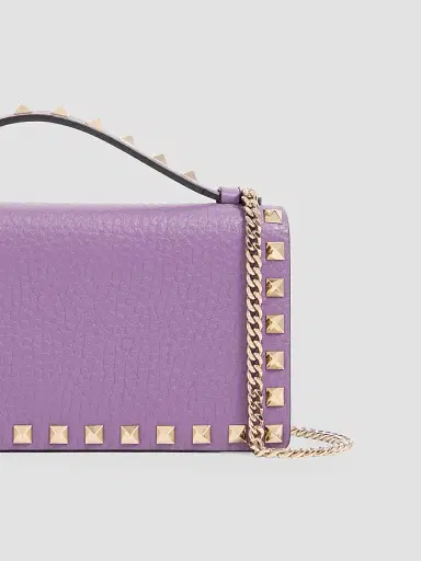 Valentino Garavani Women's Rockstud Wallet with Chain - Purple | Thumbnail 6 Valentino Garavani Women's Rockstud Wallet with Chain - Purple | Thumbnail 6