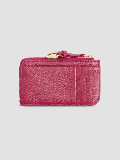 Valentino Garavani Women's Zip-Around Charm Card Holder in Grainy Calfskin - Insolent | Thumbnail 3 Valentino Garavani Women's Zip-Around Charm Card Holder in Grainy Calfskin - Insolent | Thumbnail 3