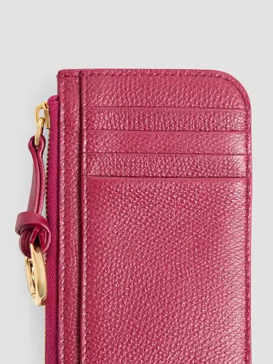 Valentino Garavani Women's Zip-Around Charm Card Holder in Grainy Calfskin - Insolent | Thumbnail 6 Valentino Garavani Women's Zip-Around Charm Card Holder in Grainy Calfskin - Insolent | Thumbnail 6