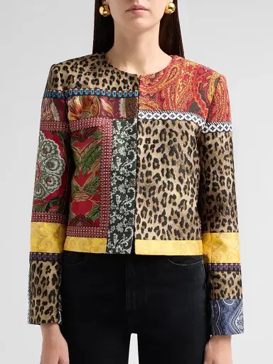Alice + Olivia Women's Kidman Patchwork Jacket | Thumbnail 5 Alice + Olivia Women's Kidman Patchwork Jacket | Thumbnail 5