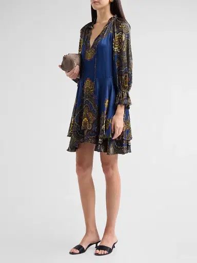 Alice + Olivia Women's Joanne Handkerchief-Hem Mini Dress | Thumbnail 4 Alice + Olivia Women's Joanne Handkerchief-Hem Mini Dress | Thumbnail 4