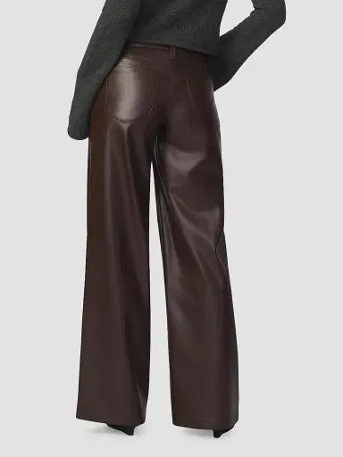 Joe's Jeans Women's Lou Lou Faux-Leather Wide-Leg Jeans - Dark Chocolate - Size 25 | Thumbnail 3 Joe's Jeans Women's Lou Lou Faux-Leather Wide-Leg Jeans - Dark Chocolate - Size 25 | Thumbnail 3