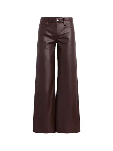Joe's Jeans Women's Lou Lou Faux-Leather Wide-Leg Jeans - Dark Chocolate - Size 25 | Thumbnail 1 Joe's Jeans Women's Lou Lou Faux-Leather Wide-Leg Jeans - Dark Chocolate - Size 25 | Thumbnail 1