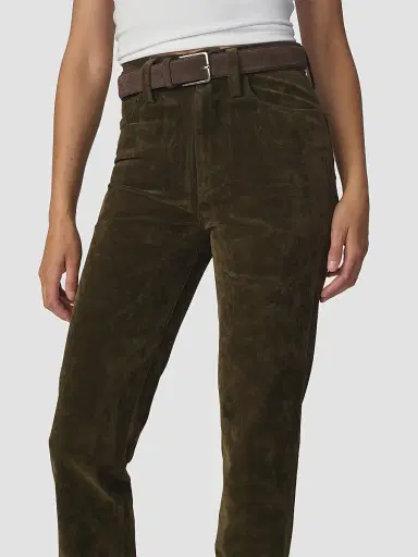 Joe's Jeans Women's Margot Faux-SuedeSlim Pants - Olive - Size 32 | Thumbnail 6 Joe's Jeans Women's Margot Faux-SuedeSlim Pants - Olive - Size 32 | Thumbnail 6