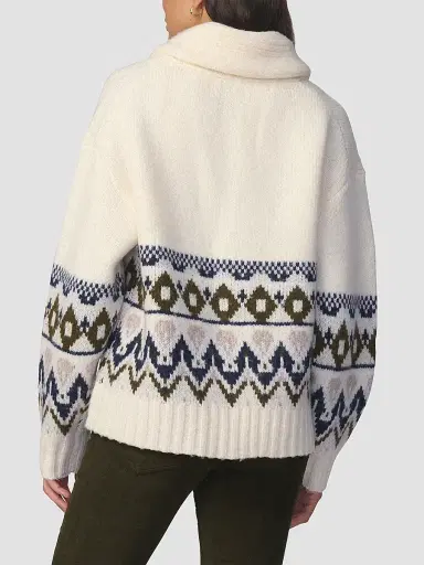 Joe's Jeans Women's The Inga Fair Isle-Style Cardigan - Ecru Multi Fair - Size XS | Thumbnail 3 Joe's Jeans Women's The Inga Fair Isle-Style Cardigan - Ecru Multi Fair - Size XS | Thumbnail 3