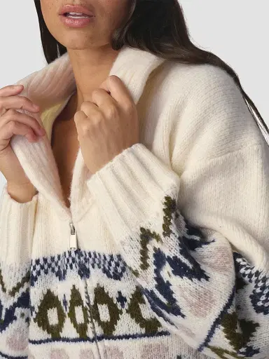 Joe's Jeans Women's The Inga Fair Isle-Style Cardigan - Ecru Multi Fair - Size XS | Thumbnail 7 Joe's Jeans Women's The Inga Fair Isle-Style Cardigan - Ecru Multi Fair - Size XS | Thumbnail 7