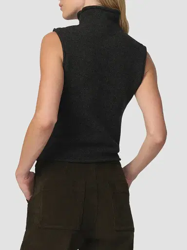Joe's Jeans Women's The Stevie Sleeveless Rolled Neck Sweater - Charcoal - Size XS | Thumbnail 3 Joe's Jeans Women's The Stevie Sleeveless Rolled Neck Sweater - Charcoal - Size XS | Thumbnail 3