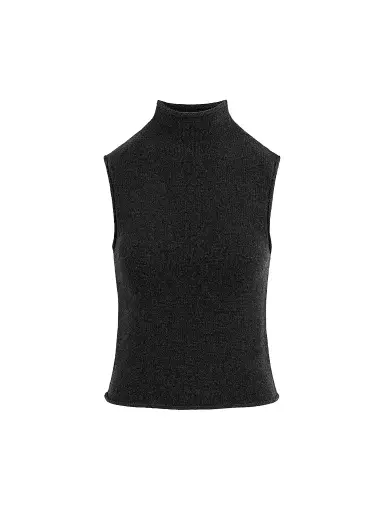 Joe's Jeans Women's The Stevie Sleeveless Rolled Neck Sweater - Charcoal - Size XS | Thumbnail 1 Joe's Jeans Women's The Stevie Sleeveless Rolled Neck Sweater - Charcoal - Size XS | Thumbnail 1