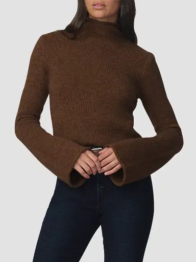 Joe's Jeans Women's Jane Roll-Neck Bell-Sleeve Sweater - Cinnamon - Size XS | Thumbnail 4 Joe's Jeans Women's Jane Roll-Neck Bell-Sleeve Sweater - Cinnamon - Size XS | Thumbnail 4