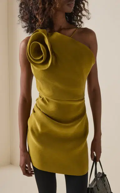 Magda Butrym Rosette-Detailed Silk Mini Dress | Thumbnail 2 Magda Butrym Rosette-Detailed Silk Mini Dress | Thumbnail 2