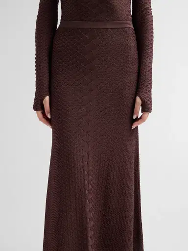 Adam Lippes Women's Sarita Snake-Embossed Jacquard Midi Skirt | Thumbnail 5 Adam Lippes Women's Sarita Snake-Embossed Jacquard Midi Skirt | Thumbnail 5