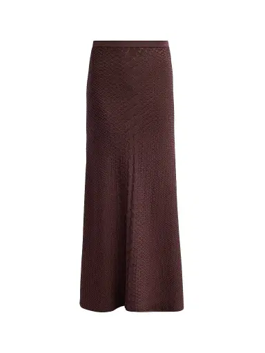 Adam Lippes Women's Sarita Snake-Embossed Jacquard Midi Skirt | Thumbnail 1 Adam Lippes Women's Sarita Snake-Embossed Jacquard Midi Skirt | Thumbnail 1