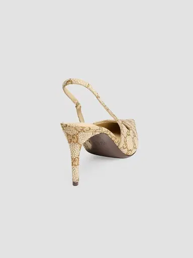 Gucci Women's Donna 80MM Embellished GG Slingback Pumps - Vintage Sand - Size 8.5 | Thumbnail 3 Gucci Women's Donna 80MM Embellished GG Slingback Pumps - Vintage Sand - Size 8.5 | Thumbnail 3