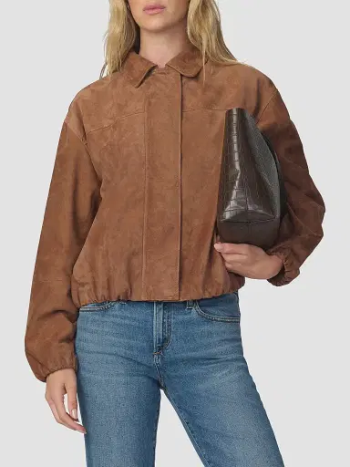 Joe's Jeans Women's The Bella Suede Bomber Jacket | Thumbnail 4 Joe's Jeans Women's The Bella Suede Bomber Jacket | Thumbnail 4