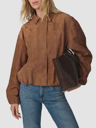 Joe's Jeans Women's The Bella Suede Bomber Jacket | Thumbnail 6 Joe's Jeans Women's The Bella Suede Bomber Jacket | Thumbnail 6
